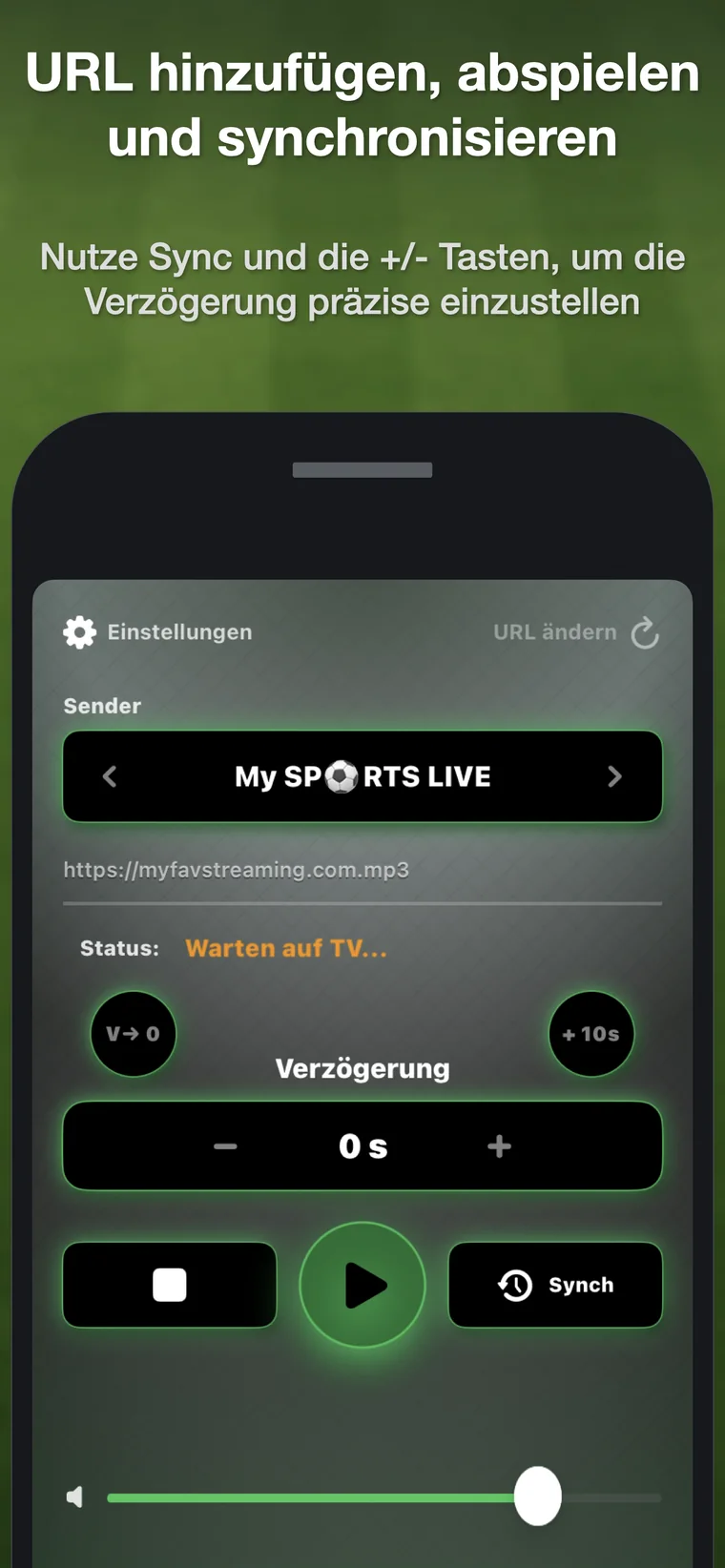 Synchronisierungsmodus wartet auf das TV-Bild