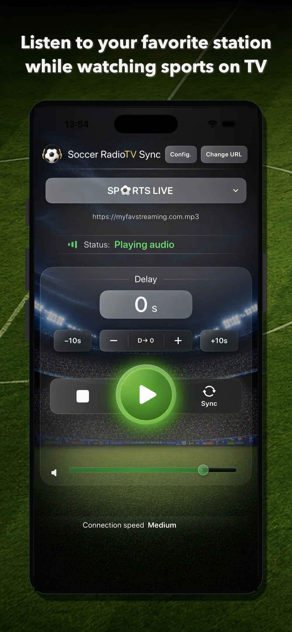Manage stations, URLs, lists, themes and purchases from one clear settings screen.