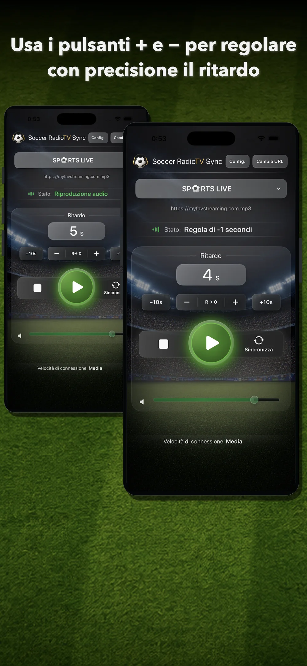 Regola con +, –, +10s e –10s